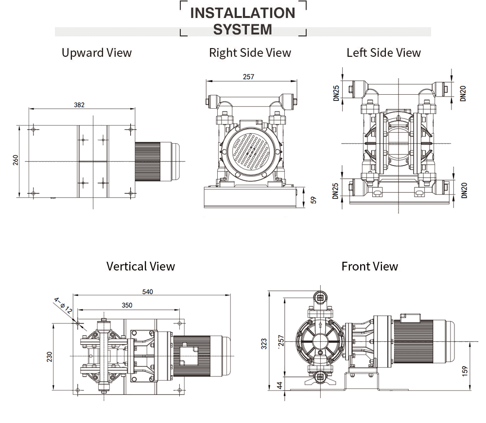 Bơm Màng Điện GODO DBY3S-15 HỢP KIM NHÔM