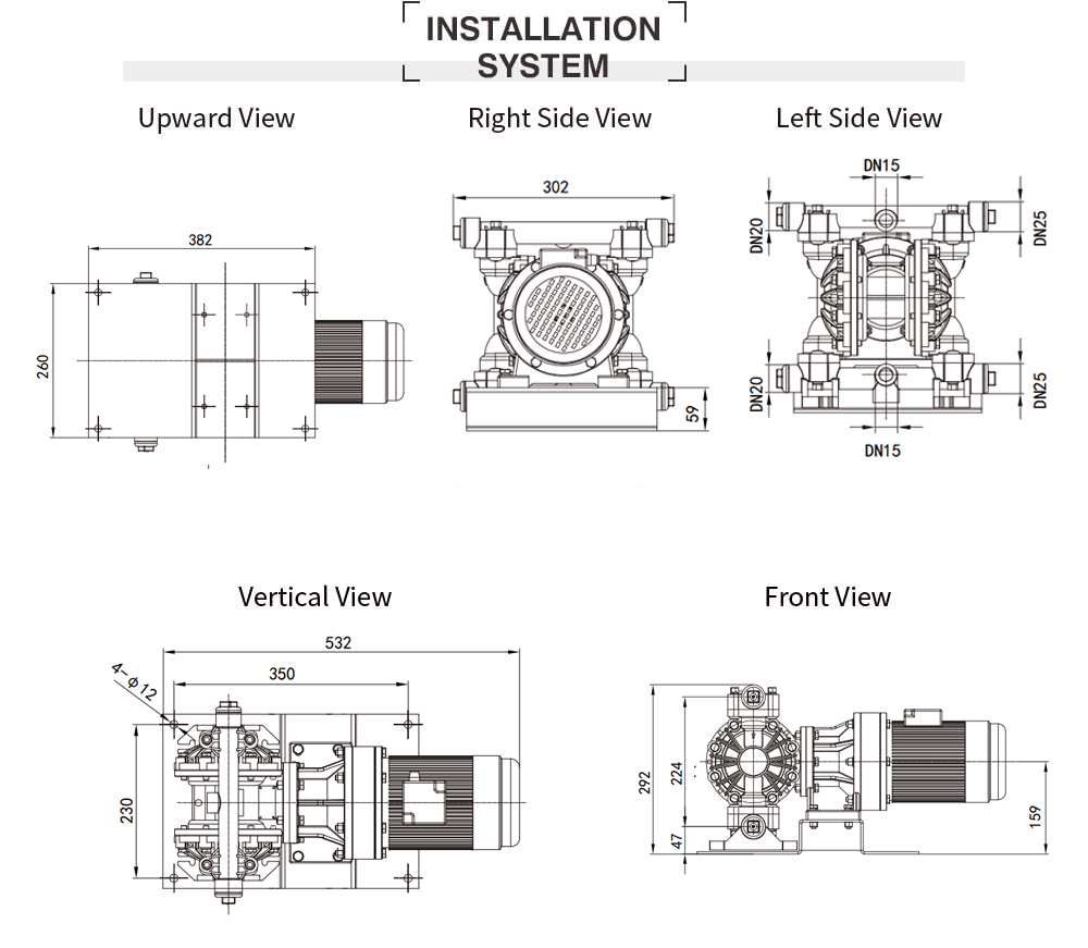 Bơm Màng Điện GODO DBY3S-15 NHỰA PP