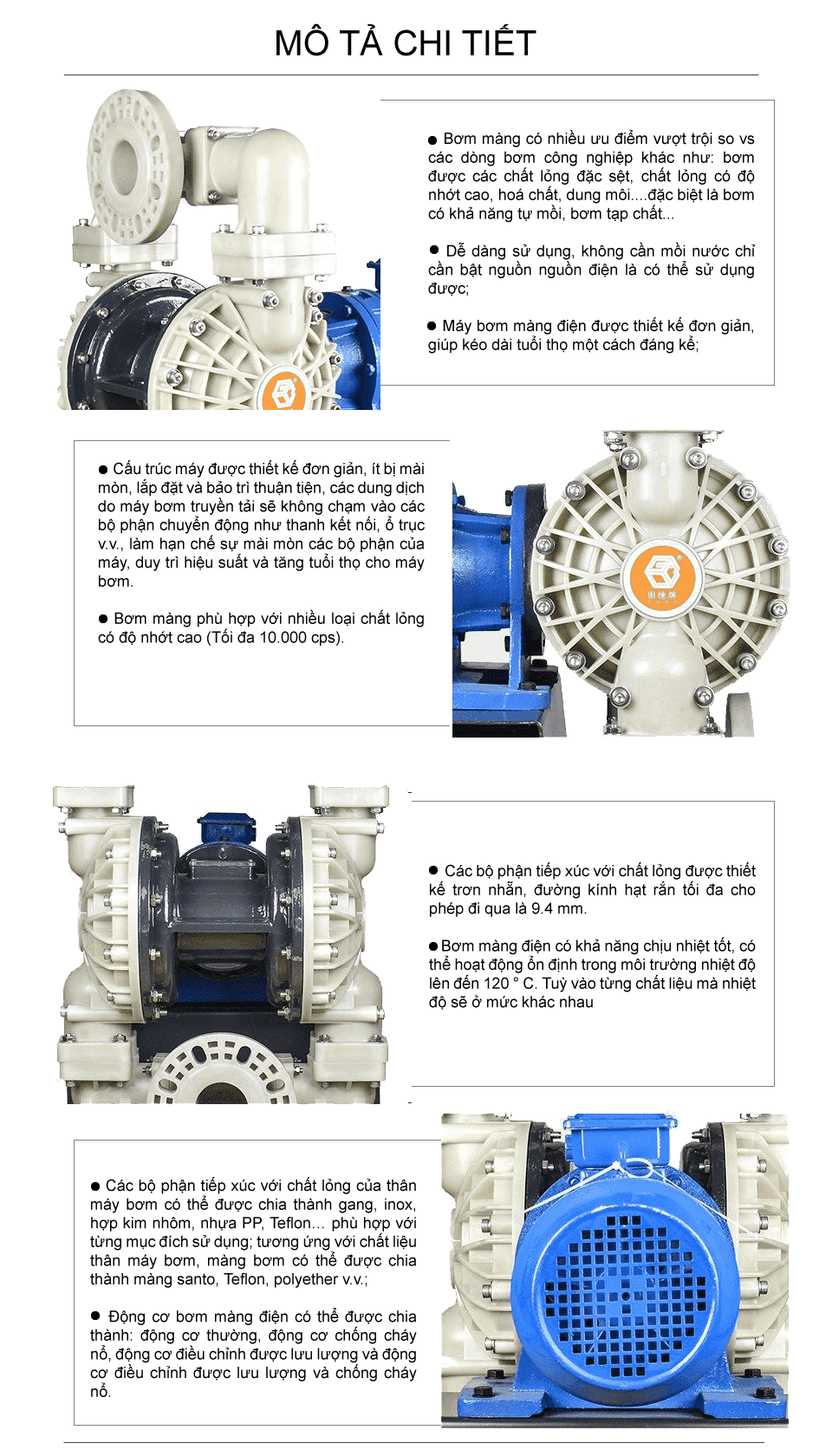 Bơm Màng Điện GODO DBY3-100 NHỰA PP