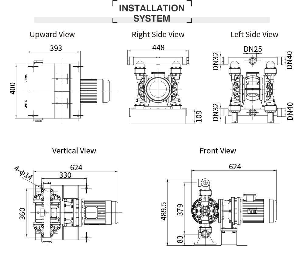Bơm Màng Điện GODO DBY3-32 NHỰA PP