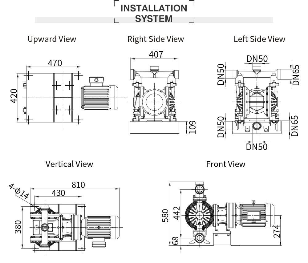 Bơm Màng Điện GODO DBY3-50 HỢP KIM NHÔM