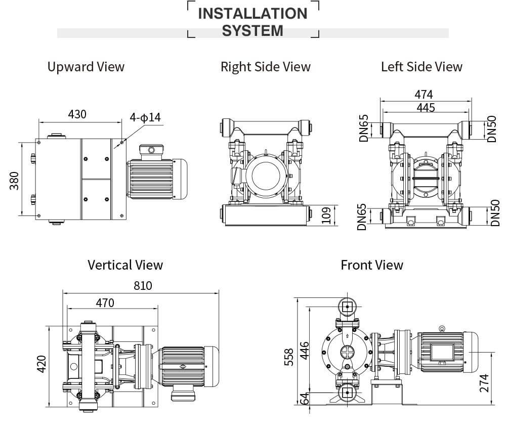 Bơm Màng Điện GODO DBY3-65 GANG