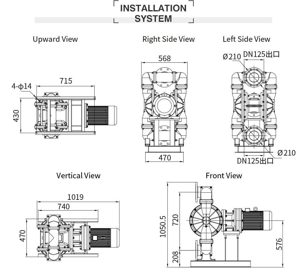 Bơm Màng Điện GODO DBY3S-125 INOX