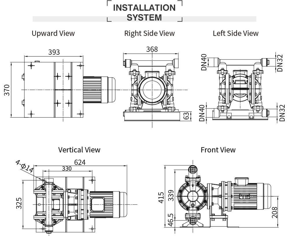 Bơm Màng Điện GODO DBY3S-32 INOX