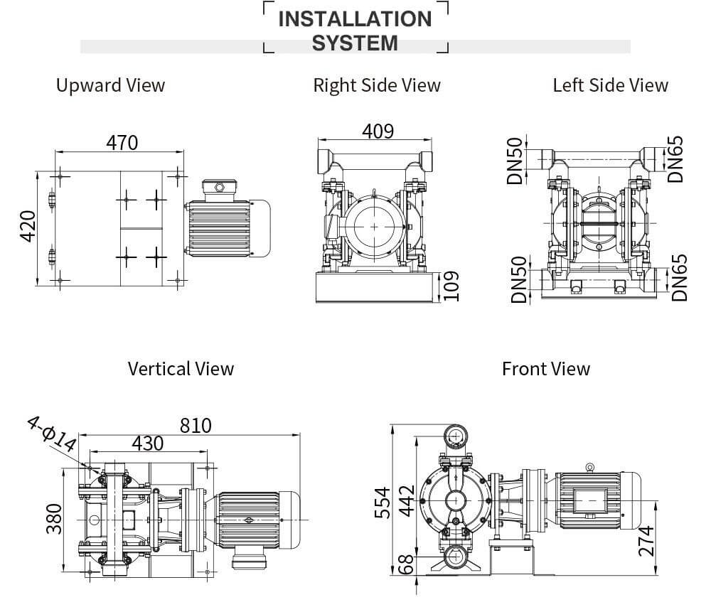 Bơm Màng Điện GODO DBY3S-65 INOX