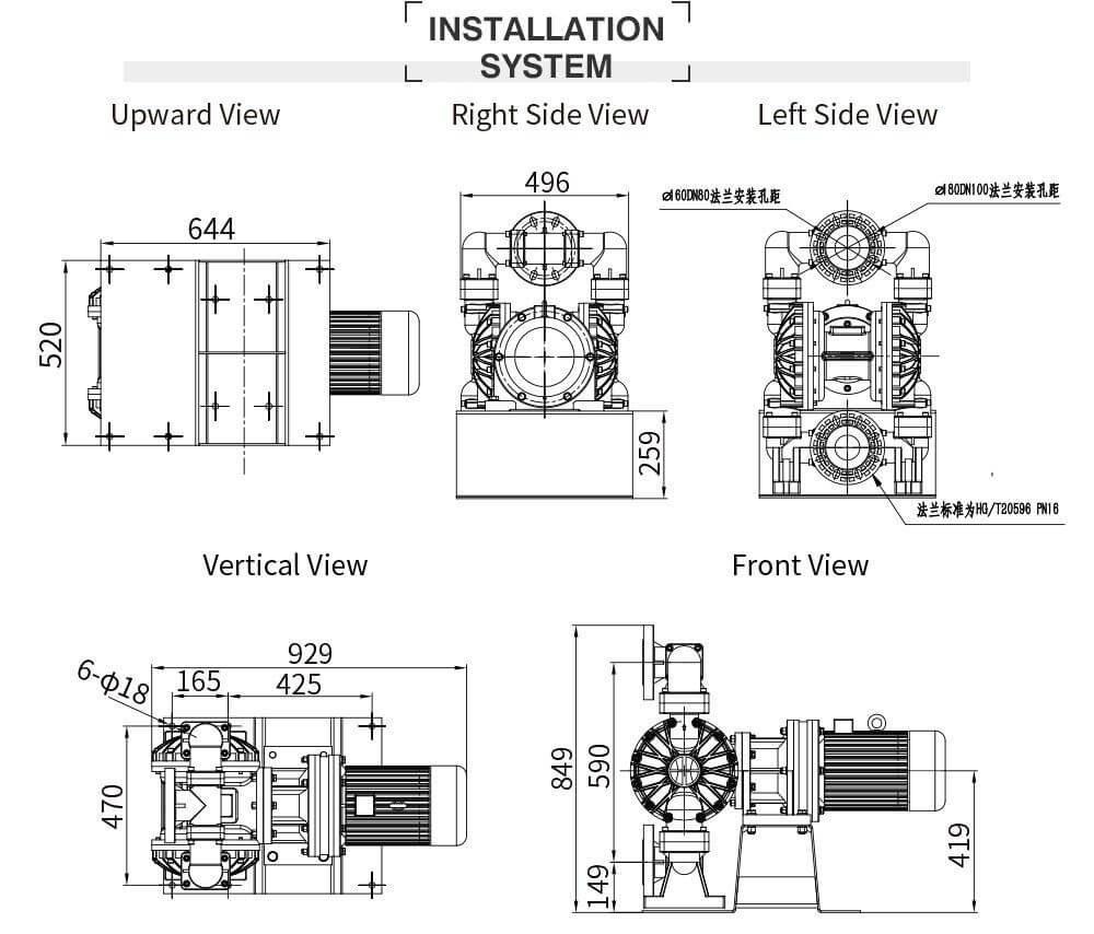 Bơm Màng Điện GODO DBY3S-80 TEFLON