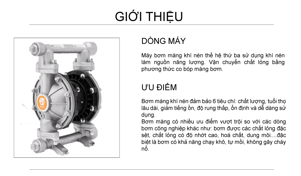 Bơm Màng Khí Nén GODO QBY3-20-25 INOX