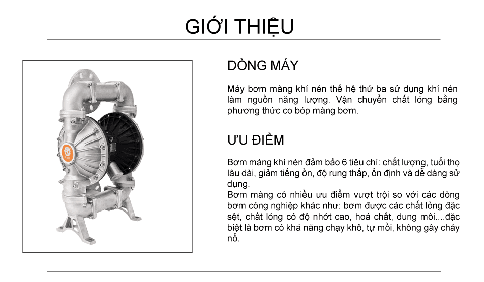 Bơm Màng Khí Nén GODO QBY3-80-100 INOX
