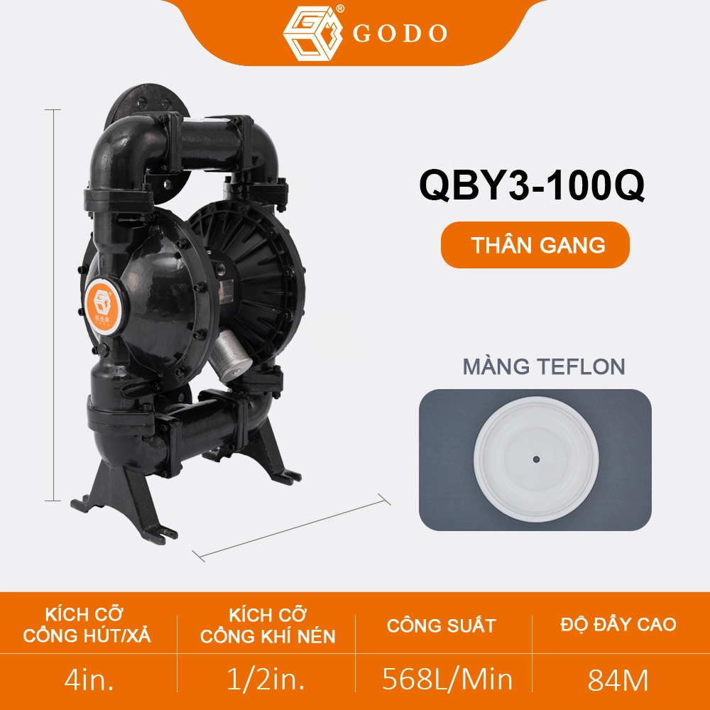 bơm màng khí nén QBY3-100 bơm màng khí nén QBY3-100