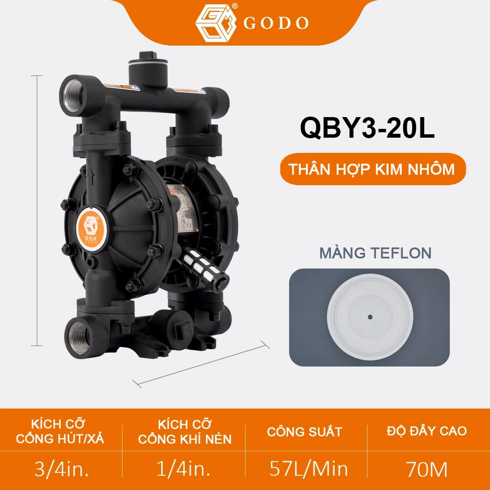 Máy Bơm Màng Khí Nén QBY3-20 Máy Bơm Màng Khí Nén QBY3-20