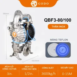 máy bơm bột QBF3-80/100 inox