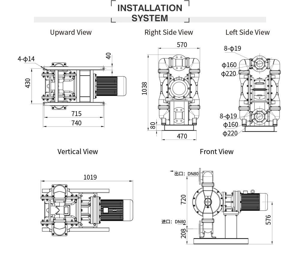 Bơm màng điện GODO BFDS-80 Gang