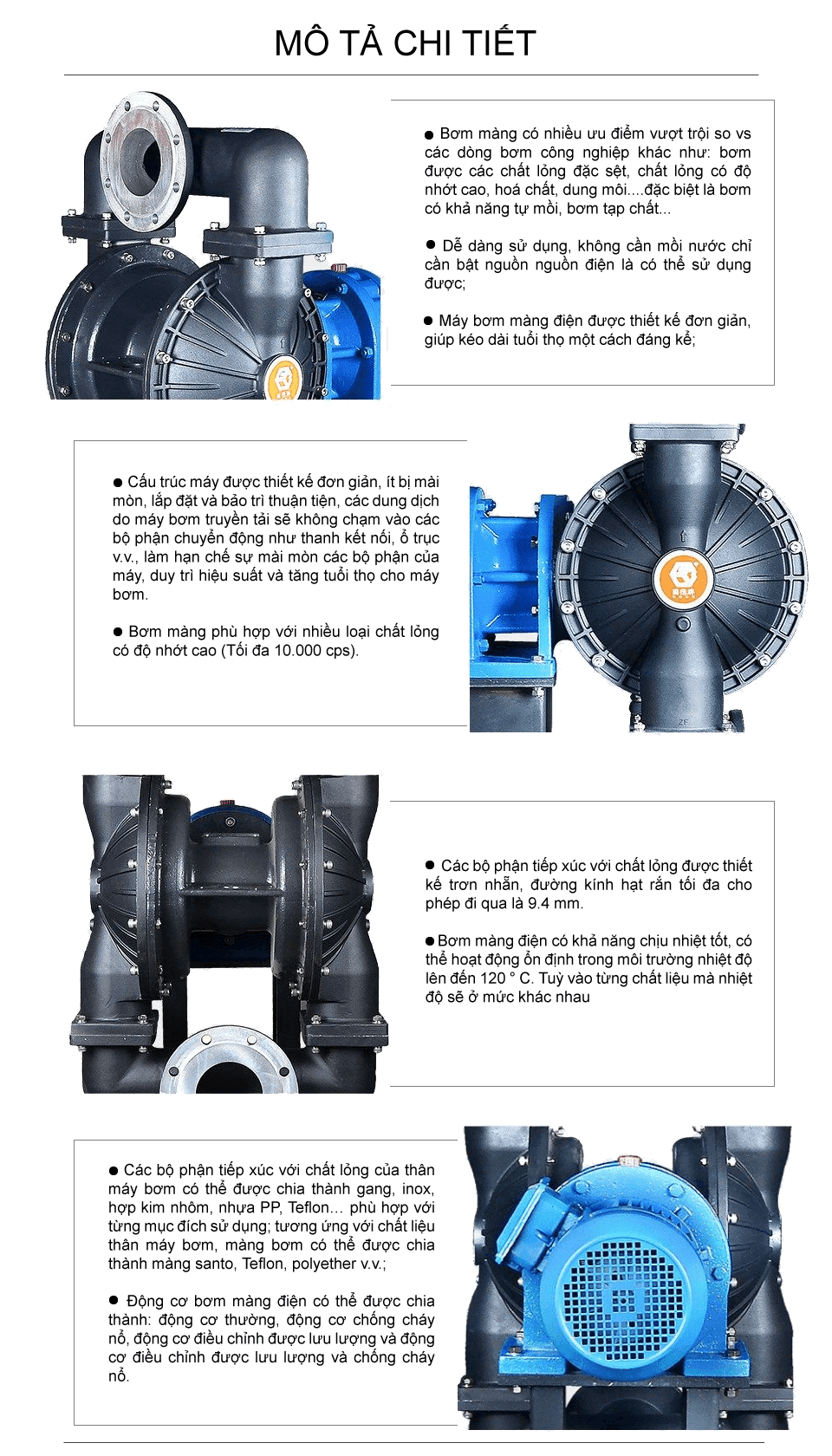 Bơm Màng Điện GODO DBY3S-125 Hợp Kim Nhôm