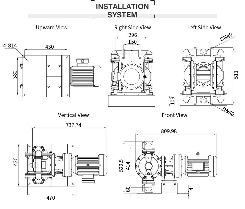 Bơm màng điện GODO BFD-40 Inox