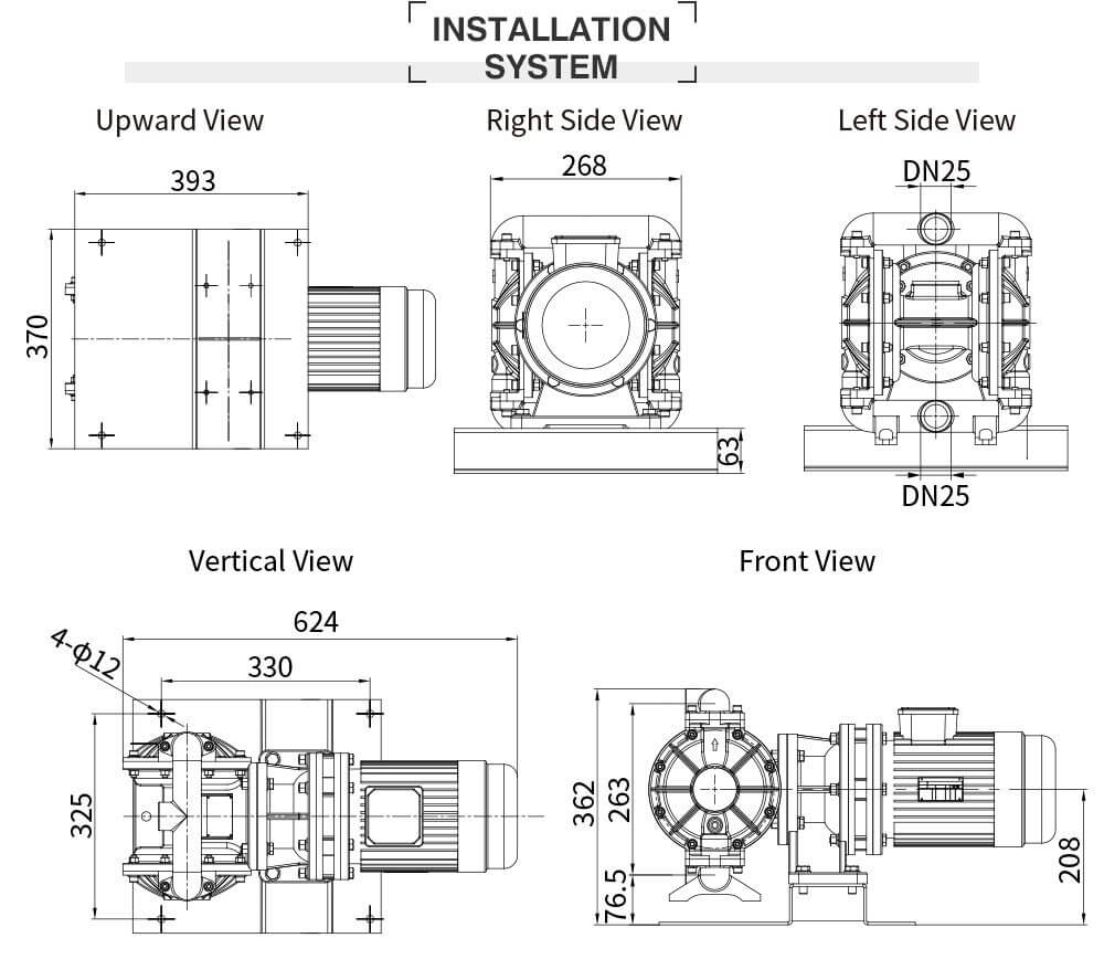 Bơm màng điện GODO BFDS-25 Hợp kim nhôm