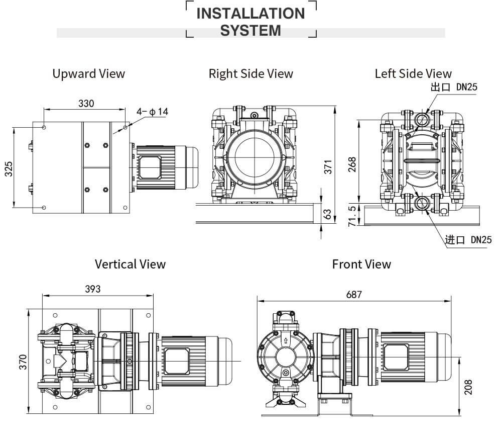 Bơm màng điện GODO BFDS-25 Inox