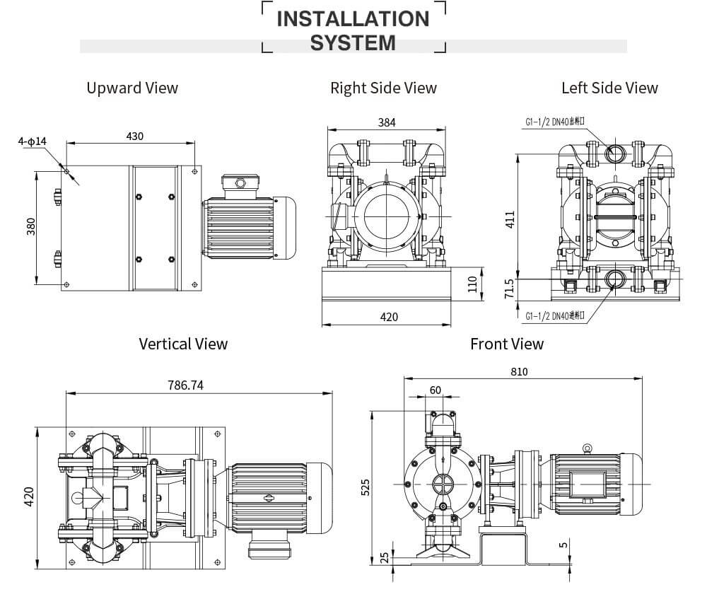 Bơm màng điện GODO BFDS-40 Gang