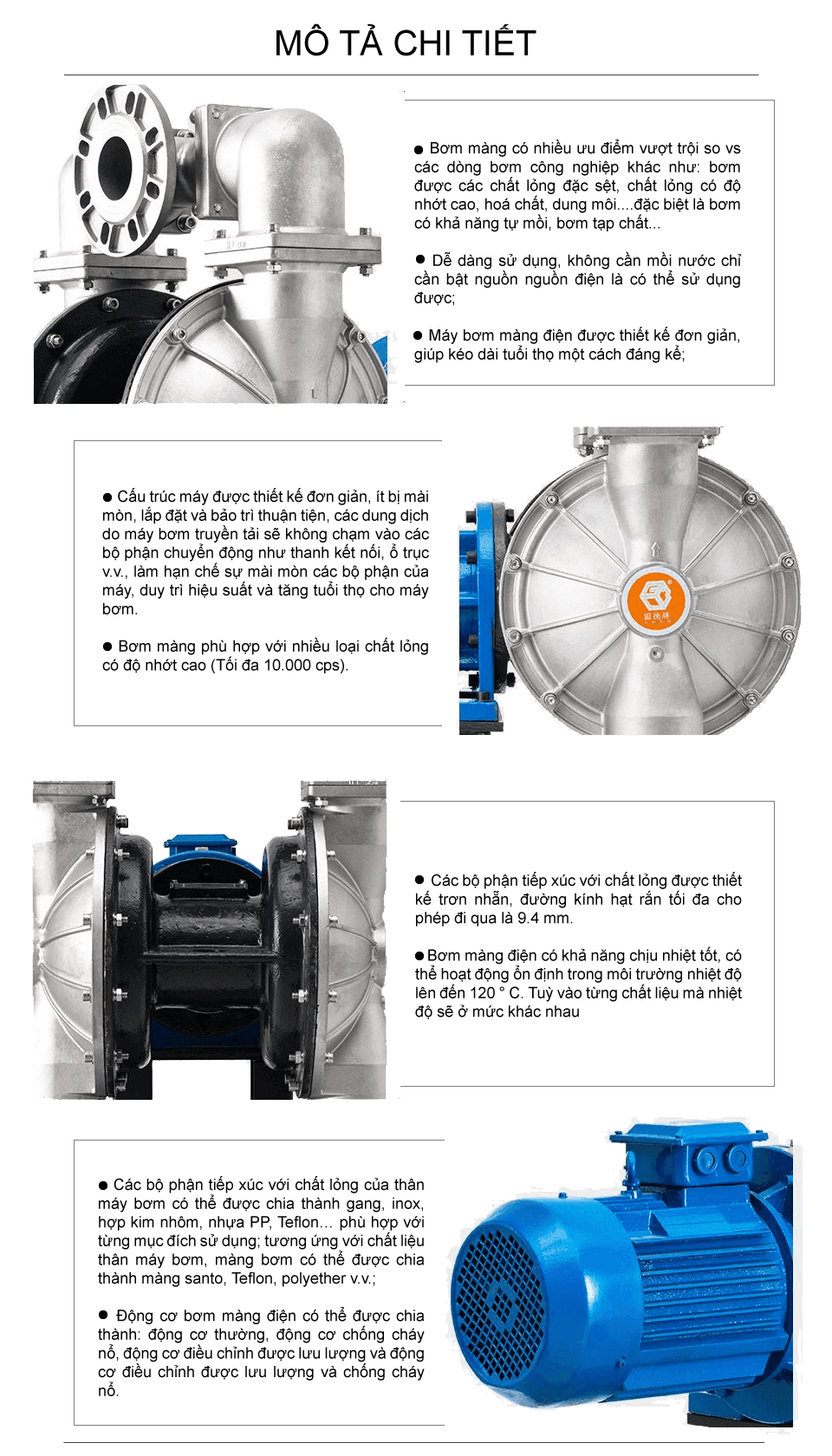 Bơm màng điện GODO BFDS-80 Inox