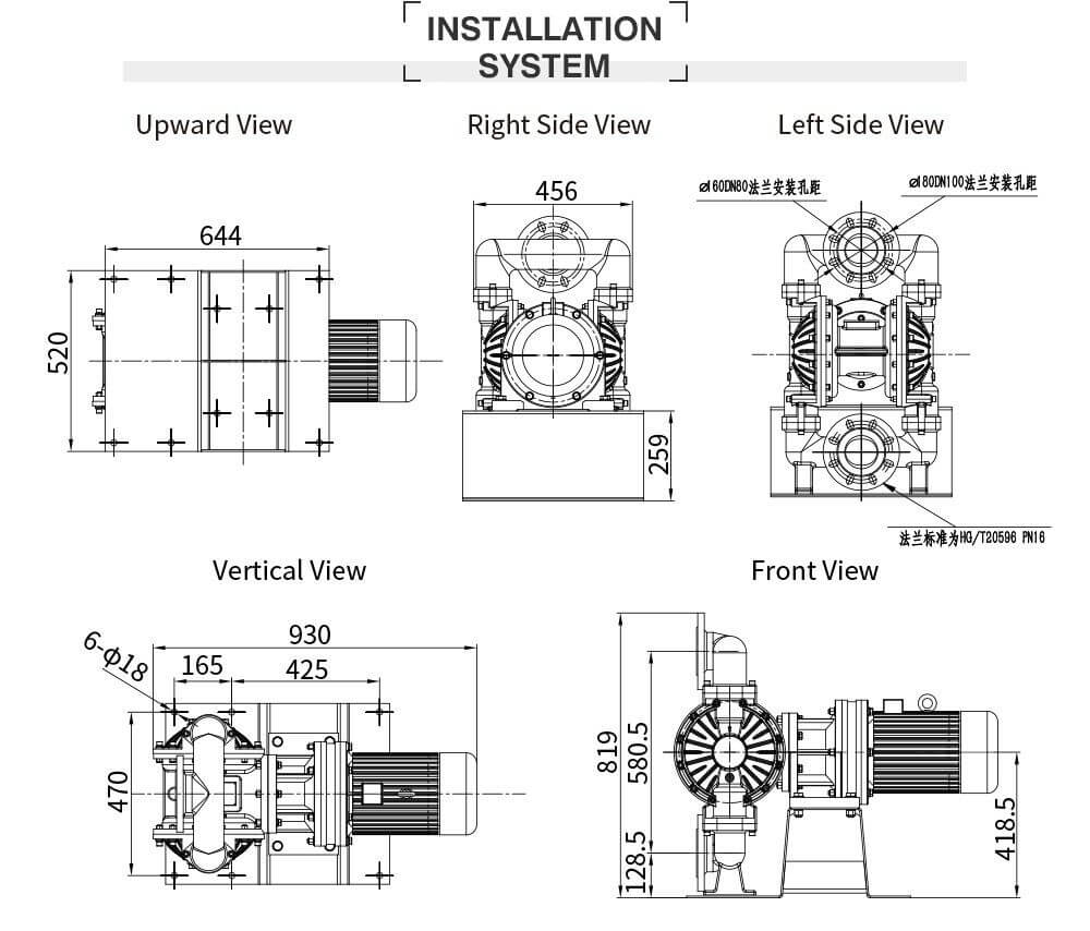Bơm Màng Điện GODO DBY3S-100 Hợp kim nhôm
