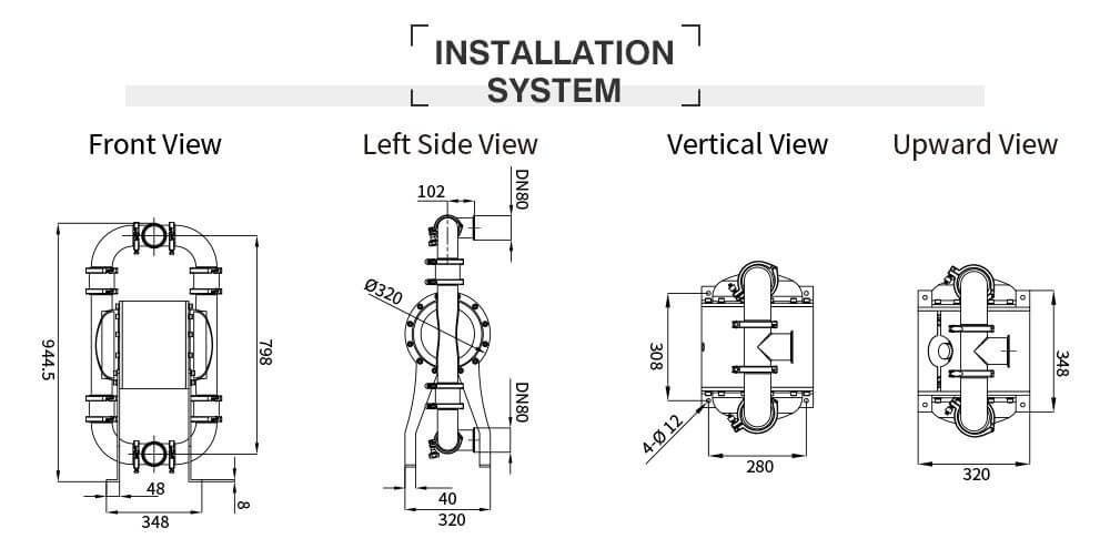 Bơm màng thực phẩm GODO QBW3-80