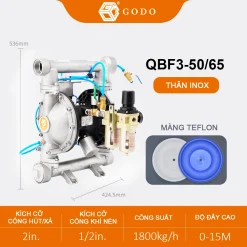 máy bơm bột QBF3-50/65 Inox
