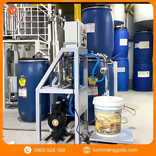 Bơm màng trong ngành sơn - mực in