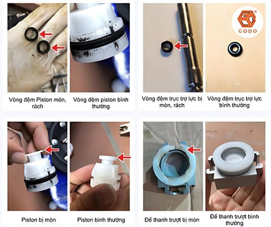 Phụ tùng bơm màng bị hỏng