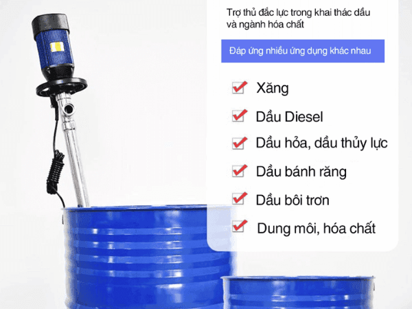 May bom dau thung phuy bang dien GODO 1 1