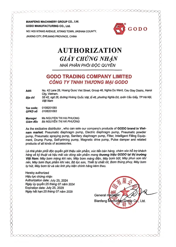 2024 2029 Chung nhan dai dien hang tai VN