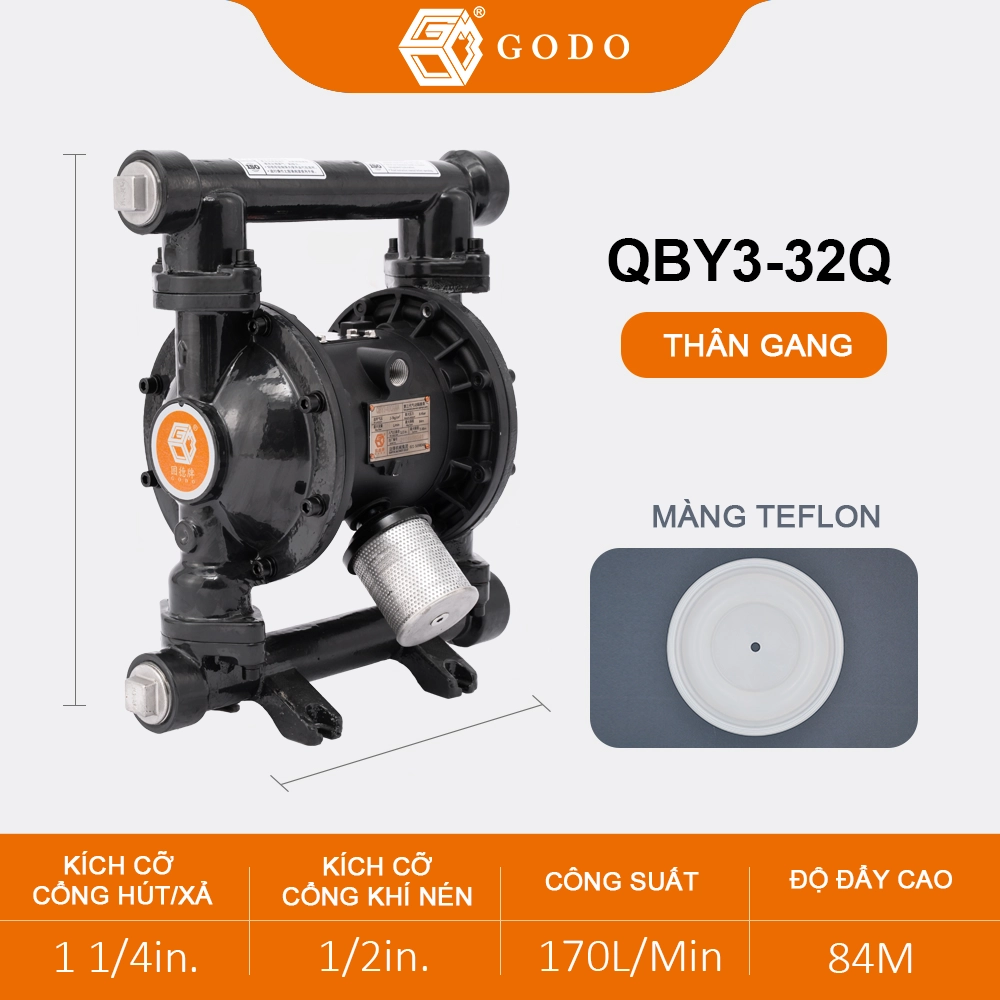 Bơm Màng Khí Nén QBY3-32 Bơm Màng Khí Nén QBY3-32