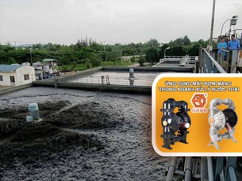 Ứng dụng máy bơm màng trong ngành xử lý nước thải 2 máy bơm màng trong ngành xử lý nước thải