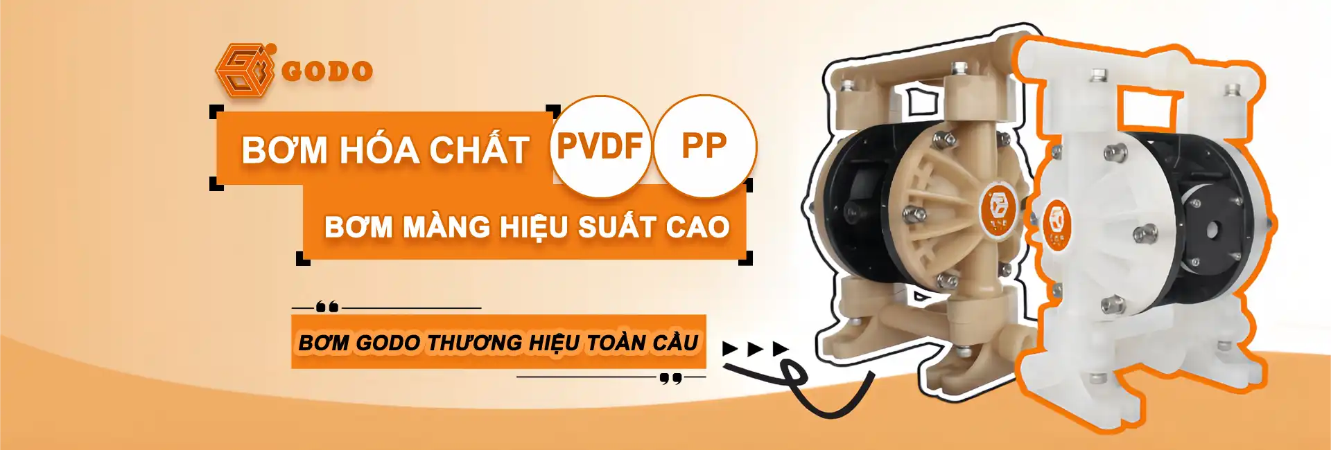 máy bơm màng hóa chất thân nhựa