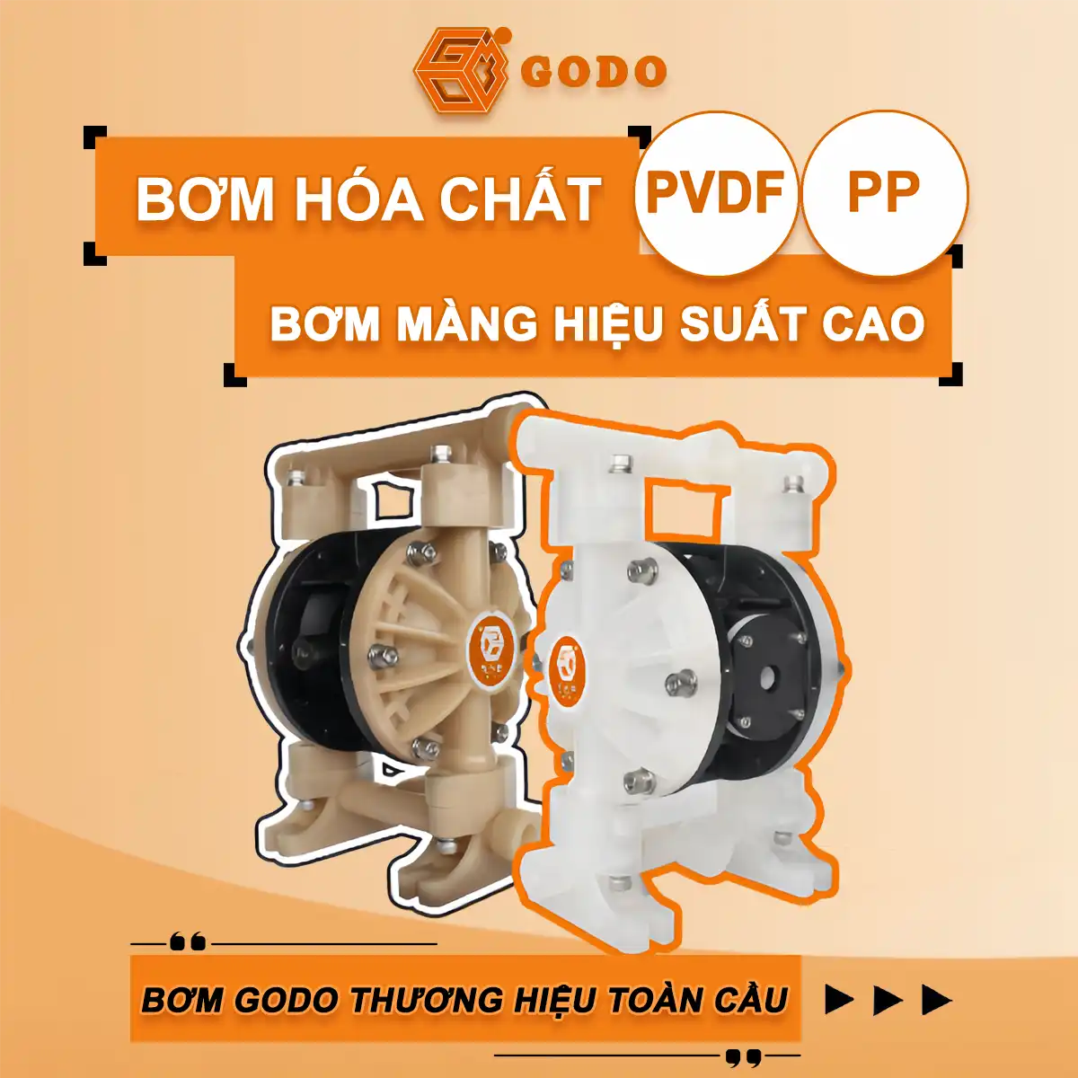 máy bơm màng hóa chất thân nhựa