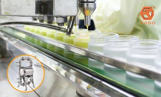 Máy bơm màng vi sinh cho mỹ phẩm, kem dưỡng, dầu gội, sữa tắm