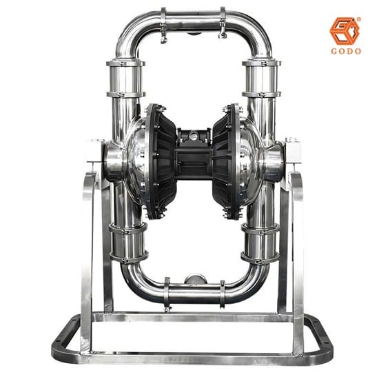 Bơm màng thực phẩm khí nén GODO BFQW-80PTFP Bơm màng thực phẩm khí nén GODO BFQW-80PTFP