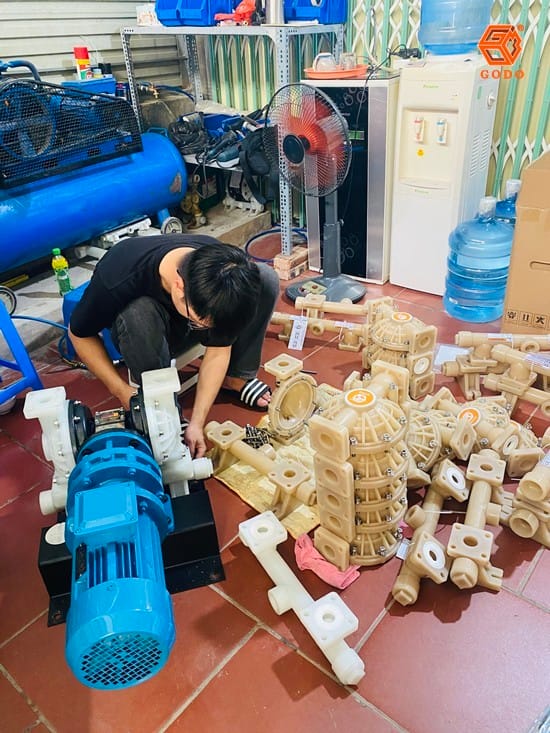 Máy bơm màng không hoạt động